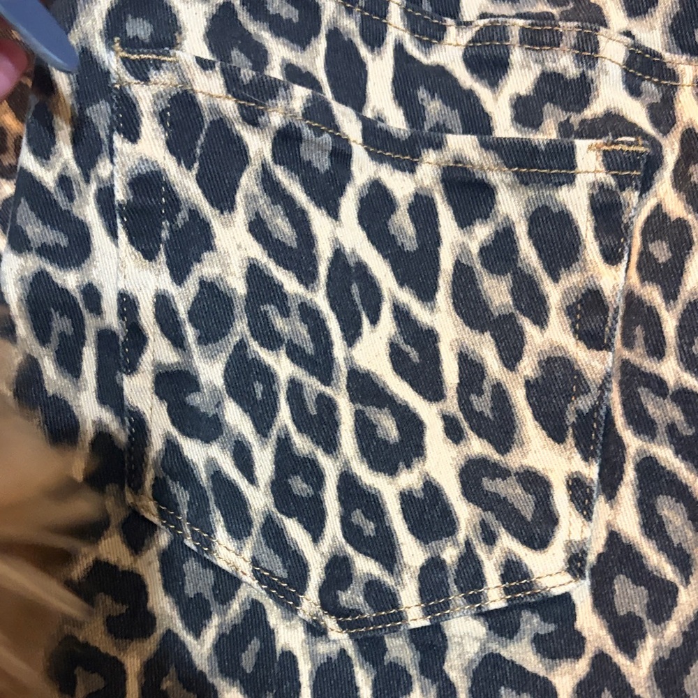 Leopard Print Flare & Wide Leg Jeans - Picture 10 of 12